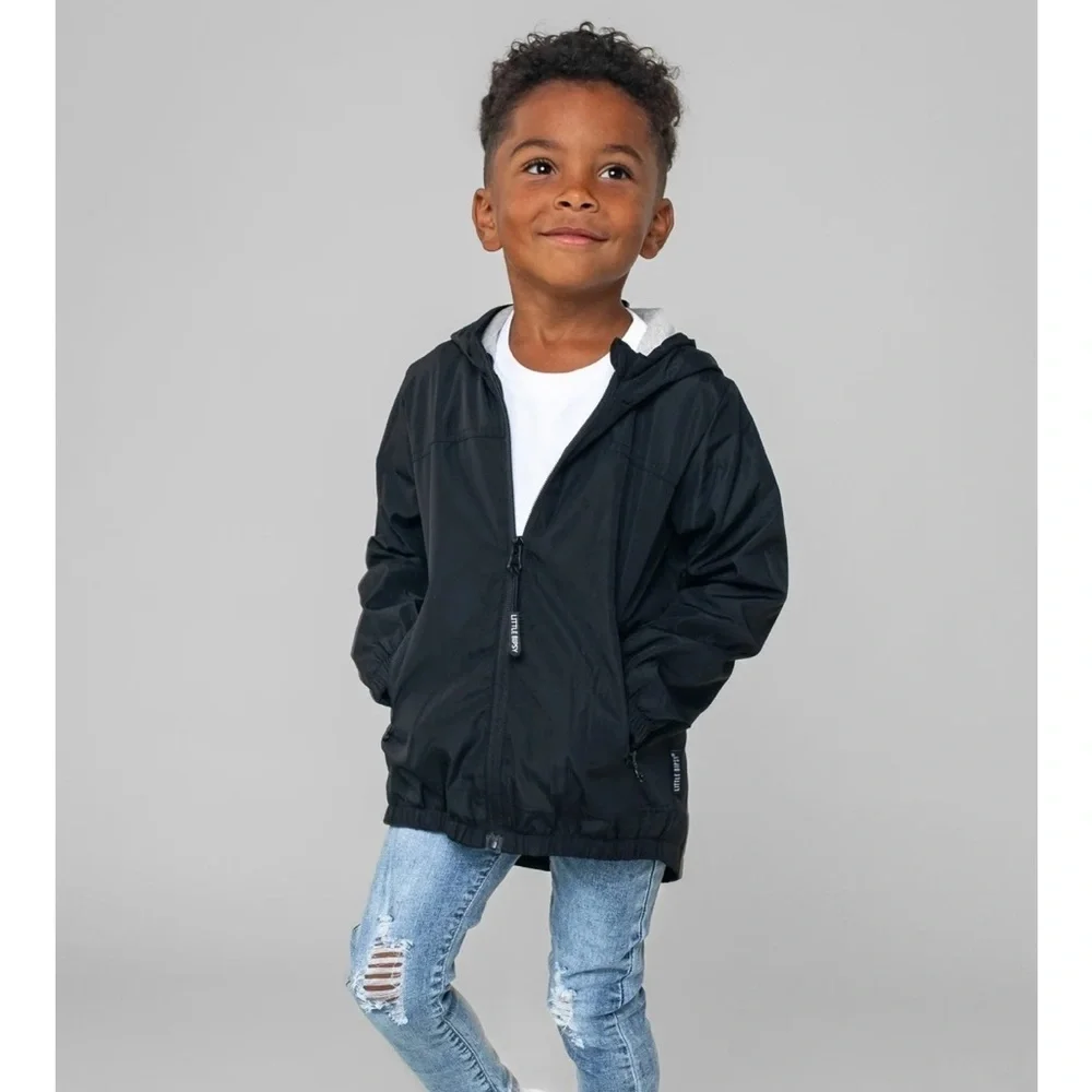 Little Bipsy Black Hooded Rain  Jacket